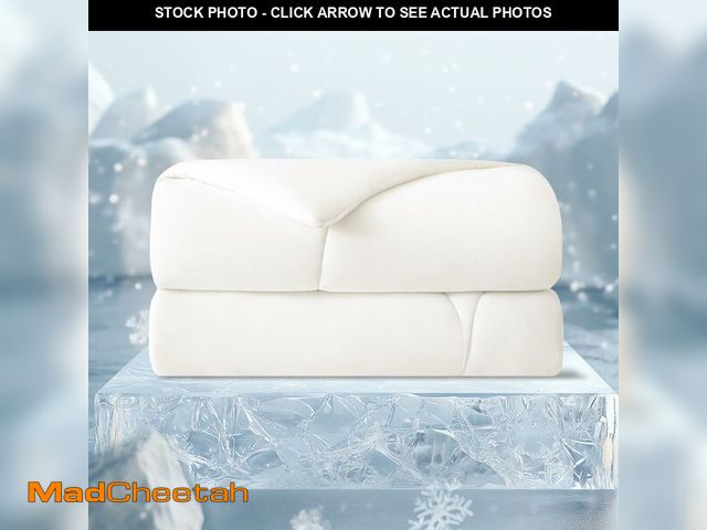 Lot 74-12705561 - SE SOFTEXLY Twin Size Cooling Blanket for Hot Sleepers, Breathable Lightweight Comforter for Night S...