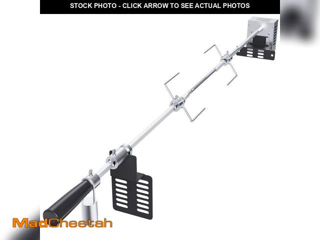 Lot 74-12465424 - SKYSHALO Universal Grill Rotisserie Kit for Grills, Electric BBQ Grill w/ 110-Volt 9W Motor,Heavy Du...