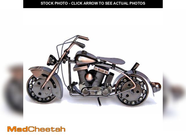 Lot 74-14273333 - Trebisky Metal Motorcycle Sculpture (Copper Softail) Ã¢â¬â Vintage Scrap Art Desk Decor for Offic...
