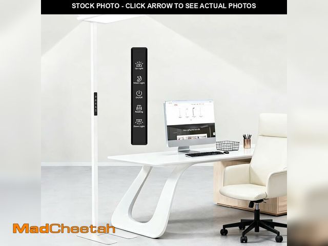 Lot 74-13698248 - ORITHAM 108W LED Floor Lamp, 8300LM Full Spectrum Eye-Care Bright Reading Lamp, 77" Tall Touch Dimma...