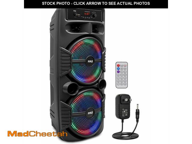 Lot 74-14318301 - Pyle Portable Bluetooth PA Speaker System - 600W Rechargeable Outdoor Bluetooth Speaker Portable PA ...