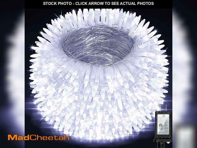 Lot 74-12708481 - 300LED Chrstmas Lights, 75ft Indoor Outdoor Christmas String Lights with 12 Modes, Cool White Christ...