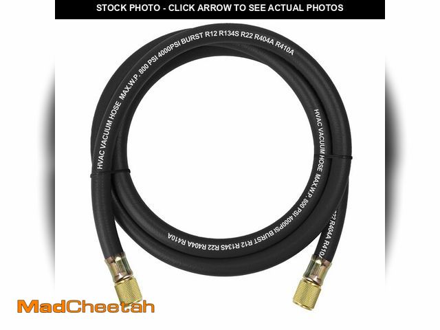 Lot 74-12968276 - 2025 Upgrade HV1 Ã¢â¬â 3/8Ã¢â¬Â³ Vacuum Hose,5 Ft,Fittings: 3/8Ã¢â¬Â³x 3/8Ã¢â¬Â³,Working Press...