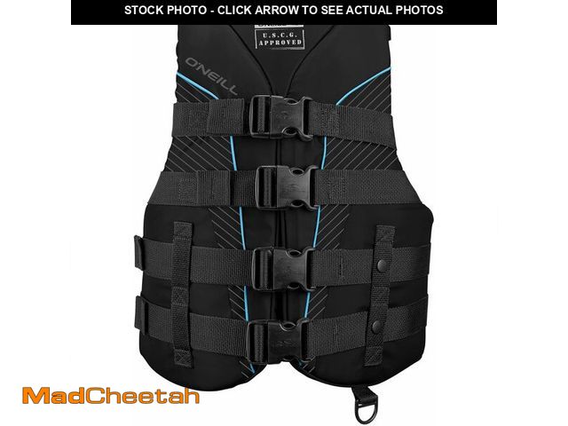 Lot 74-13040594 - O'Neill Women's Superlite USCG Life Vest,Black/Black/Black:Turquoise,M - UNUSED