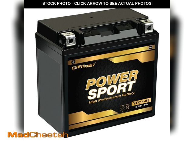 Lot 74-13542761 - ExpertPower YTX14-BS ATV Battery - 220 CCA AGM Motorcycle Battery 12V 14Ah 10Hr ETX14-BS, UTV, Scoot...