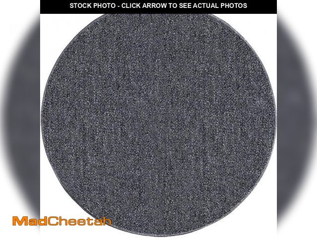 Lot 74-12287464 - Ambiant Broadway Collection Pet Friendly Indoor Outdoor Area Rugs Grey - 3' Round, Stain &amp; Fade ...