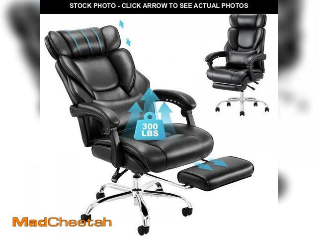Lot 74-12159399 - COLAMY Office Chair with Footrest, Ergonomic High Back Design Executive Computer Desk Chair with Rem...