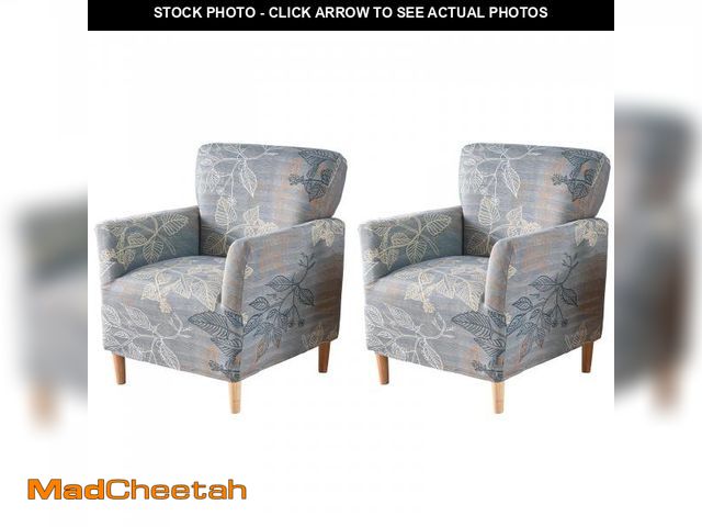 Lot 74-11550162 - FUANGUI Banquet Armchair Slipcover Printed Chair Covers with Arms Stretch Club Chair Slipcover Soft ...