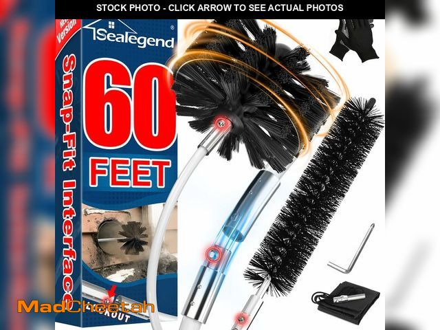 Lot 74-14052597 - Sealegend 60 Feet Dryer Vent Cleaner Kit/Lint Remover/2ÃâUpgraded Flexible Quick-Snap Brush/Firep...