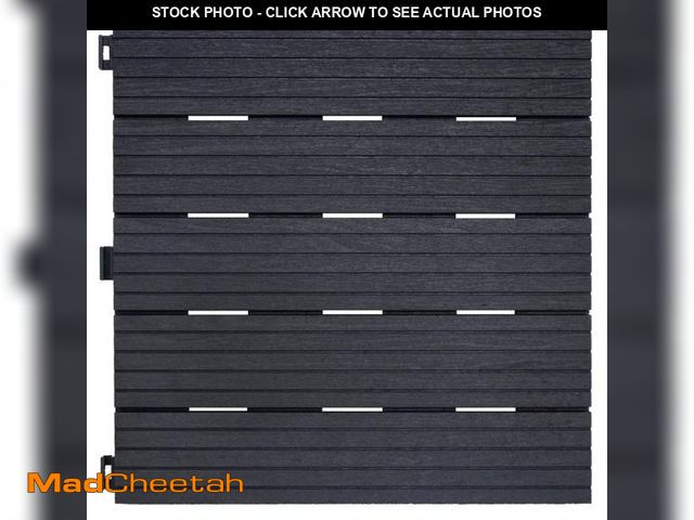 Lot 74-12536965 - Easy Tile Cosmo Deck Tiles 12" x 12", Slate (Pack of 10) 42 PACKS COVERING 420 SQ FT (PALLET) - UNUS...