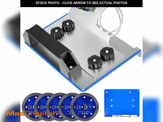 Lot 74-12708580 - 45ÃÂ° Tile Chamfering Tool with 4Pcs Diamond Saw Blades, Angle Grinder Stand For Tile 45ÃÂ° Chamfe...