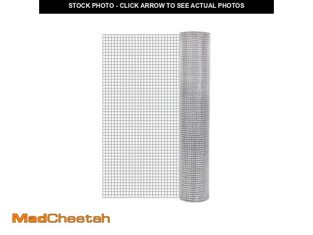 Lot 74-12535378 - Otryad 48 in. x 100 ft. Silver Galvanized Steel Vinyl Coated Hardware Cloth, 23-Gauge Chicken Wire F...