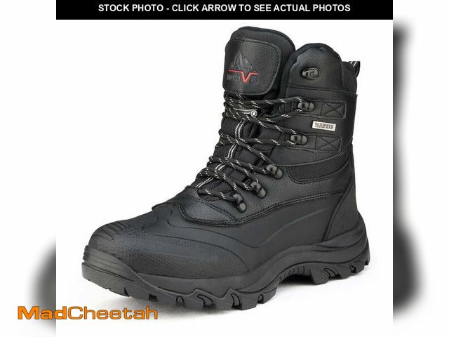 Lot 74-12837124 - NORTIV 8 Men's Warm Insulated Waterproof Construction Rubber Sole Winter Snow Skii Boots(10) - UNUSE...