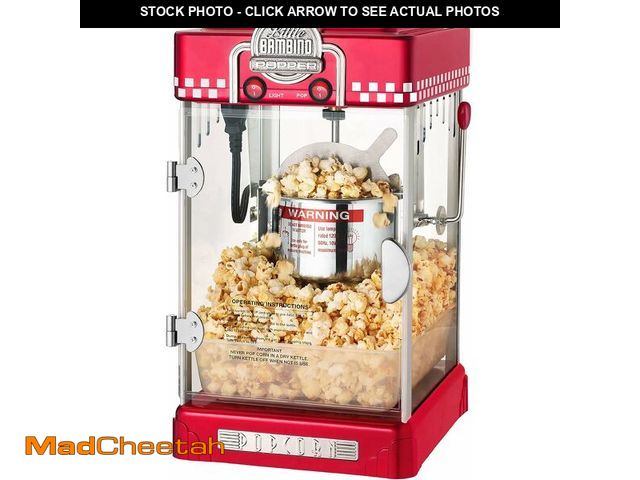 Lot 74-12664448 - Little Bambino Popcorn Machine - Old Fashioned Popcorn Maker, 2.5 Oz Kettle, Measuring Cups, Scoop, ...