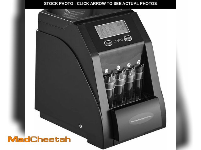 Lot 74-13331843 - VEVOR USD Coin Sorter, Coin Counter Machine for ÃâÃÂ¢1 ÃâÃÂ¢5 ÃâÃÂ¢10 ÃâÃÂ¢25 Coins,...