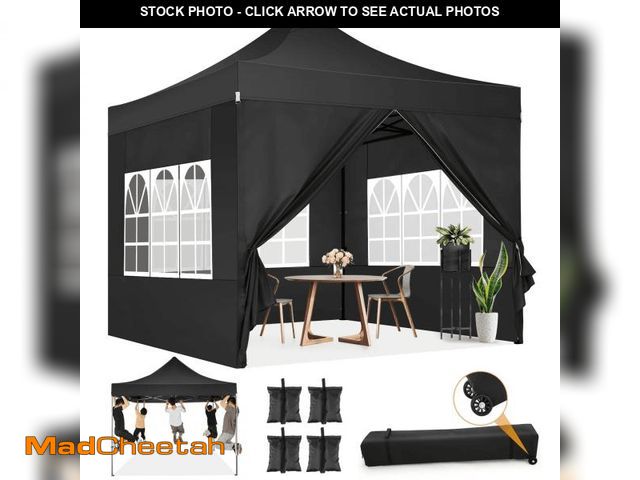 Lot 74-12486863 - COBIZI 10x10 Pop up Canopy Commercial Heavy Duty Canopy Tent with 4 sidewalls Easy Up Outdoor Party ...