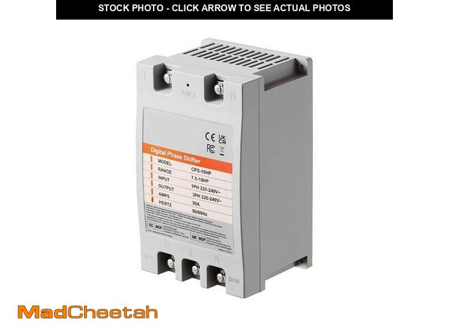 Lot 74-12924649 - SKYSHALO 3 Phase Converter-10HP 30A 220V Single Phase to 3 Phase Converter, Digital Phase Shifter fo...