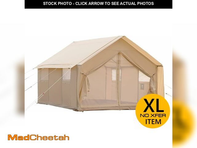 Lot 74-13578604 - Cotton Canvas Wall Tent with Rain Canopy Waterproof Outdoor Tent for Hunting Family 4 Season Camping...