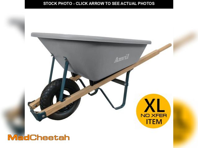 Lot 74-14313123 - Anvil 5 cu. ft. Poly With Wood Handles - UNUSED