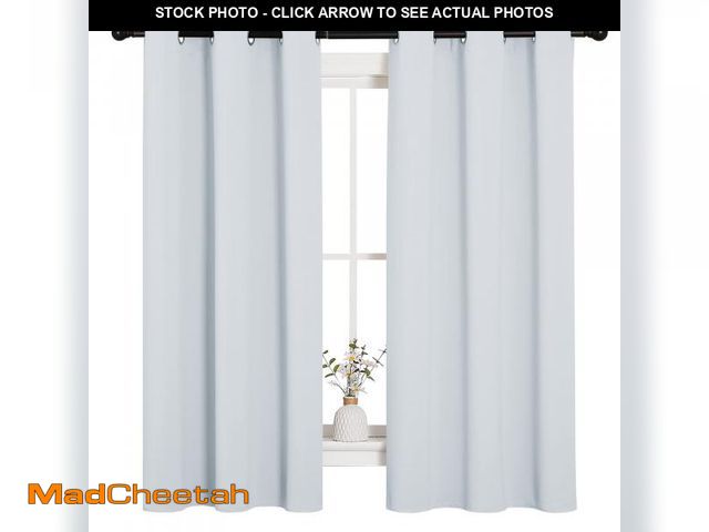 Lot 74-11554328 - NICETOWN Window Treatment Thermal Insulated Grommet Room Darkening Curtains Drapes for Bedroom(2 Pan...