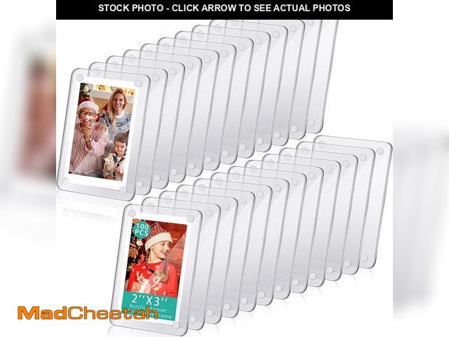 Lot 74-12051806 - Remerry 100 Pcs Acrylic Magnetic Photo Frame Back to School Supplies Mini Picture Frame Double Sided...