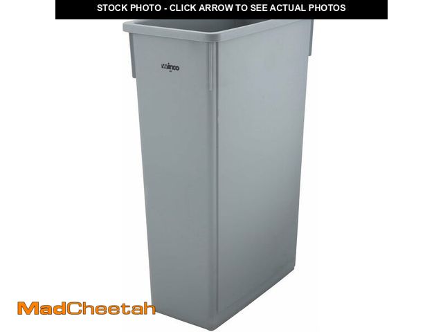 Lot 74-13794406 - Winco PTC-23SG Slender Trash Can, 23-Gallon, Gray,Medium - UNUSED