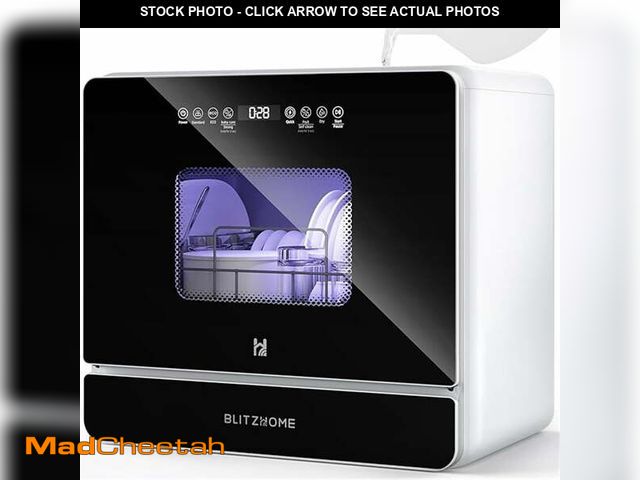 Lot 74-13676094 - BLITZHOME Upgraded Portable Countertop Dishwasher, 9 Programs,5.2L Built-in Water Tank ,3-Spray Arms...