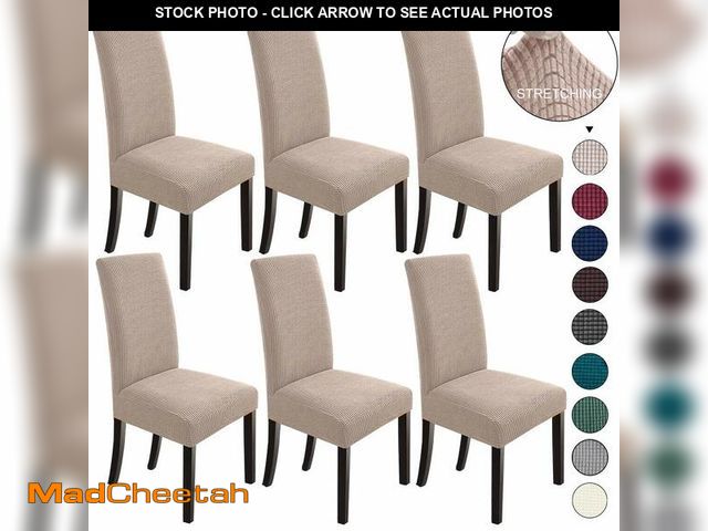 Lot 74-12704205 - NORTHERN BROTHERS Dining Room Chair Covers Set of 6, Removable Washable Chair Covers for Dining Chai...