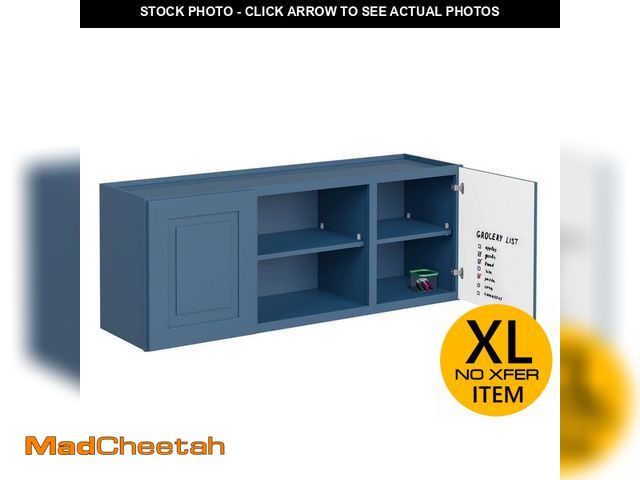 Lot 74-14326743 - MILL'S PRIDE Greenwich Valencia Blue 23 in. H x 60 in. W x 12 in. D Plywood Laundry Room Wall Cabine...