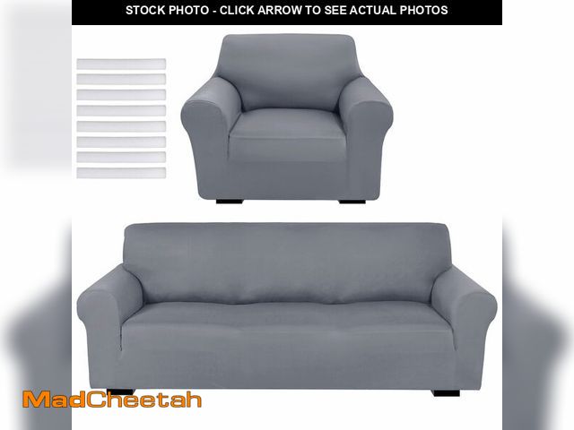 Lot 74-14048976 - HunnmingRe 2 Pcs Sofa Slipcover Set Couch Cover for Sofa Arm Chair Couches Covers, Washable Furnitur...