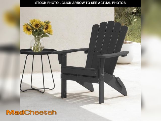 Lot 74-12159024 - Adirondack Chair, HDPE Folding Adirondack Chairs, Wide Armrest and High Backrest Fire Pit Chairs, We...