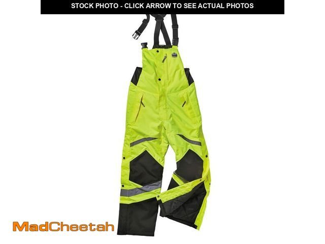 Lot 74-13544330 - Insulated Thermal Bib Overalls, High Visibility, Weather-Resistant, XL, Ergodyne GloWear 8928,Lime -...