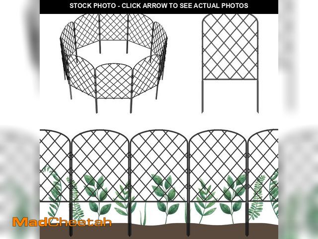 Lot 74-14063087 - OUSHENG 10 Pack Decorative Garden Fence, Total 10ft(L) x 24in(H) Animal Barrier Border, Rustproof Me...