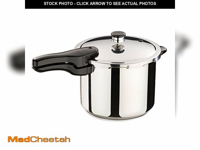 Lot 74-12633297 - Presto 01362 6-Quart Stainless Steel Pressure Cooker - UNUSED