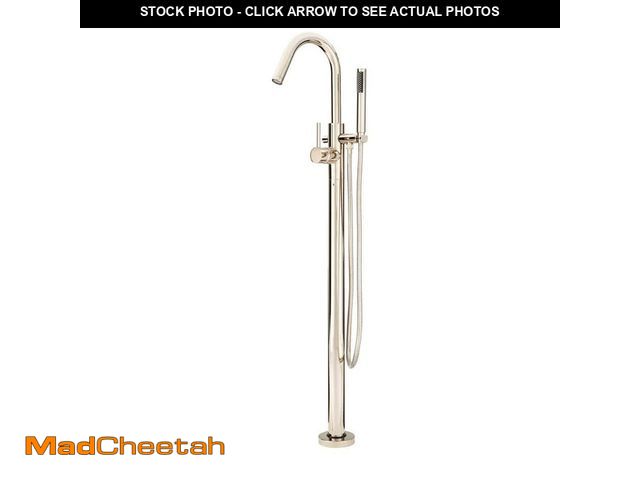 Lot 74-14228362 - Pfister Modern Single-Handle Freestanding Tub Faucet Trim Kit with Hand Shower in Polished Nickel - ...