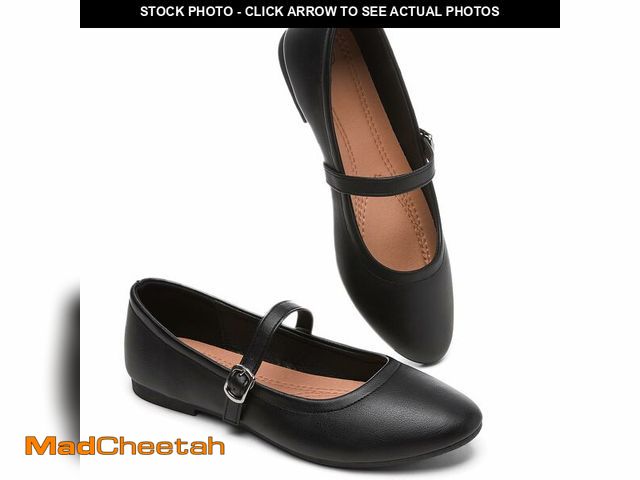 Lot 74-14264800 - BABUDOG Womens Mary Janes Flats Shoes Ballet Flats Black Dress Shoes,Memory Foam Insole,Soft Synthet...