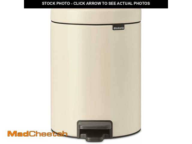 Lot 74-14305440 - Brabantia New Icon Step Trash Can (1.3 Gal/Soft Beige) Soft Closing Kitchen Garbage/Recycling Can wi...