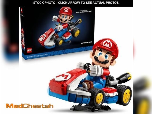 Lot 74-14358341 - LEGO Super Mario: Mario Kart - Mario &amp; Standard Kart Building Set for Adults - DIY Book Shelf &a...