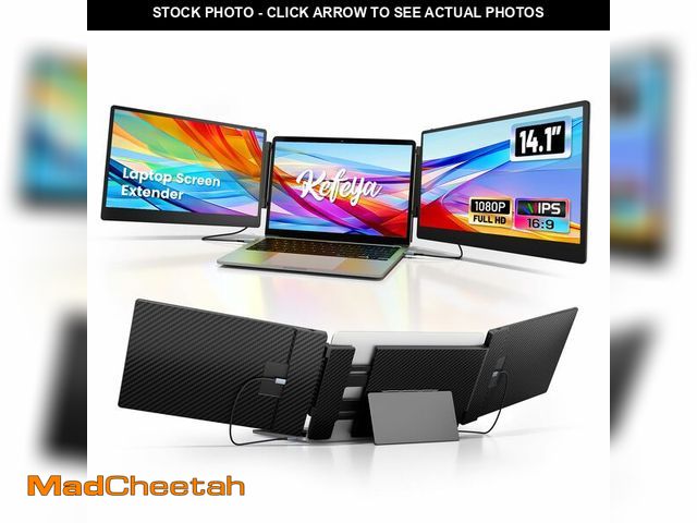 Lot 74-14149238 - KEFEYA Laptop Screen Extender - 14.1" Portable Monitor for Laptop with Sturdy Metal Kickstand, 1080P...