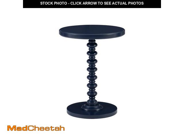 Lot 74-14306772 - Linon Home Decor Spencer 17 in. Navy Blue Round Wood End Table - UNUSED