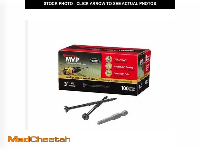 Lot 74-14558872 - FastenMaster FMMVP003-100 Wood Screws MVP 3" L Torx Ttap Self-Tapping - UNUSED
