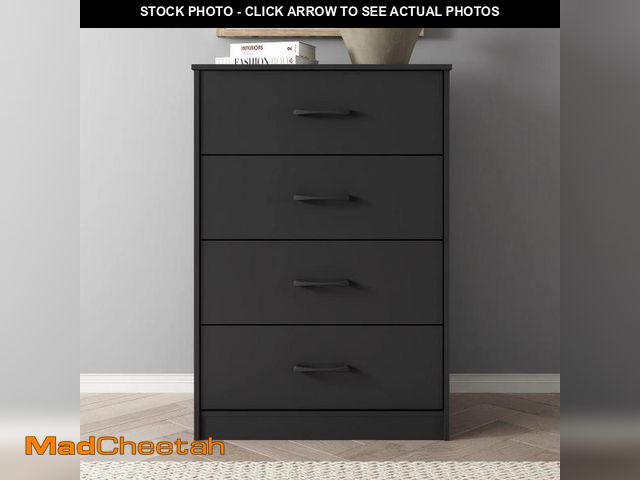 Lot 74-12477861 - Mainstays Ardent 4 Drawer Dresser Black - UNUSED