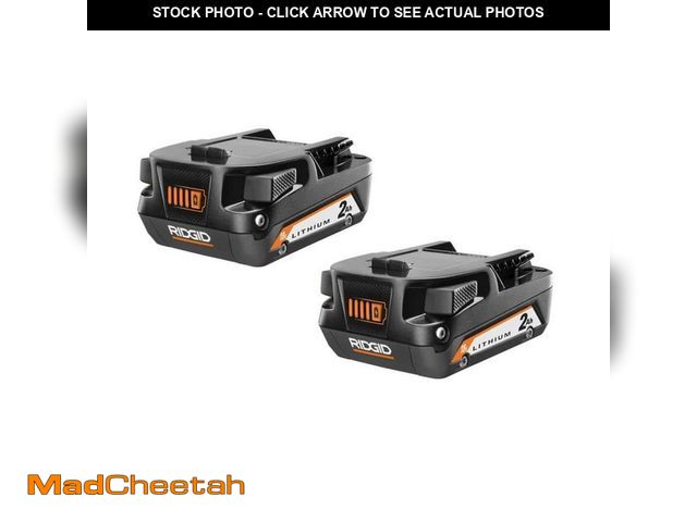 Lot 74-14446054 - RIDGID 18V Compact Lithium-Ion Battery ( 2-Pack) AC8400802P - UNUSED