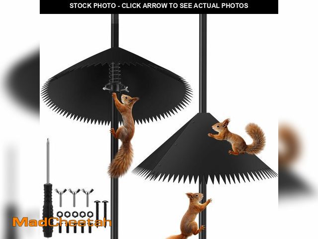 Lot 74-14212784 - Qualirey 2 Pack Squirrel Baffles for Bird Feeder Poles 19 Inch Extra-Thick Polycarbonate Bird House ...