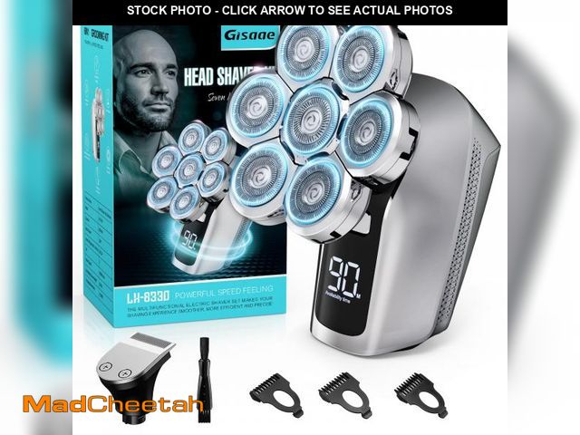 Lot 74-11550469 - Gisaae Head Shavers for Bald Men, Upgraded 7D Electric Razor for Men Cordless Rechargeable Electric ...