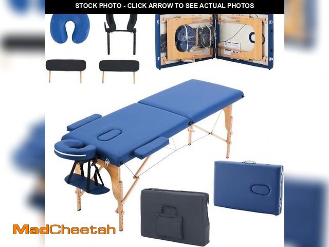 Lot 74-12397091 - X-Pross Massage Table Portable, Foldable Bed Adjustable Height w/Carry Bag, Spa Lash Tattoo, 73x24x3...