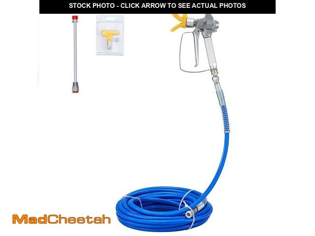 Lot 74-14255898 - VEVOR Airless Paint Spray Hose Kit 50ft 1/4in. Swivel Joint 3600psi with 517 Tip - UNUSED