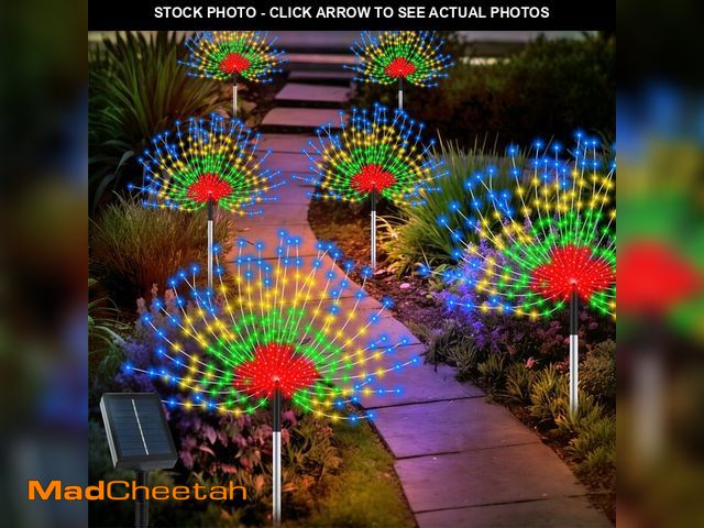 Lot 74-14047198 - echosari Outdoor Solar Garden Lights, Total 6 Pack 720 LED Firework Light with 8 Modes IP65 Waterpro...