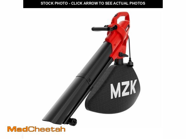 Lot 74-13564177 - MZK 3 in 1 Electric Leaf Blower Corded, Leaf Vacuum and Leaf Mulcher, 460 CFM, 167 MPH Airflow, Cord...