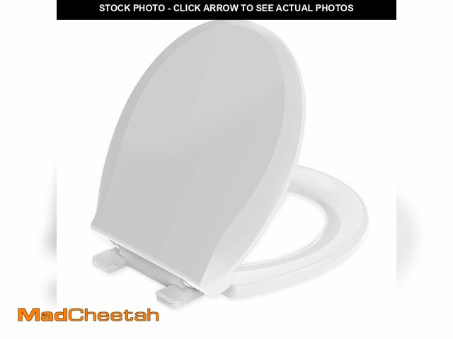 Lot 74-14152426 - Round Toilet Seat Soft Close 16.5'',Standard Universal Toilet Lid Round with PP Material Safe,Easy t...